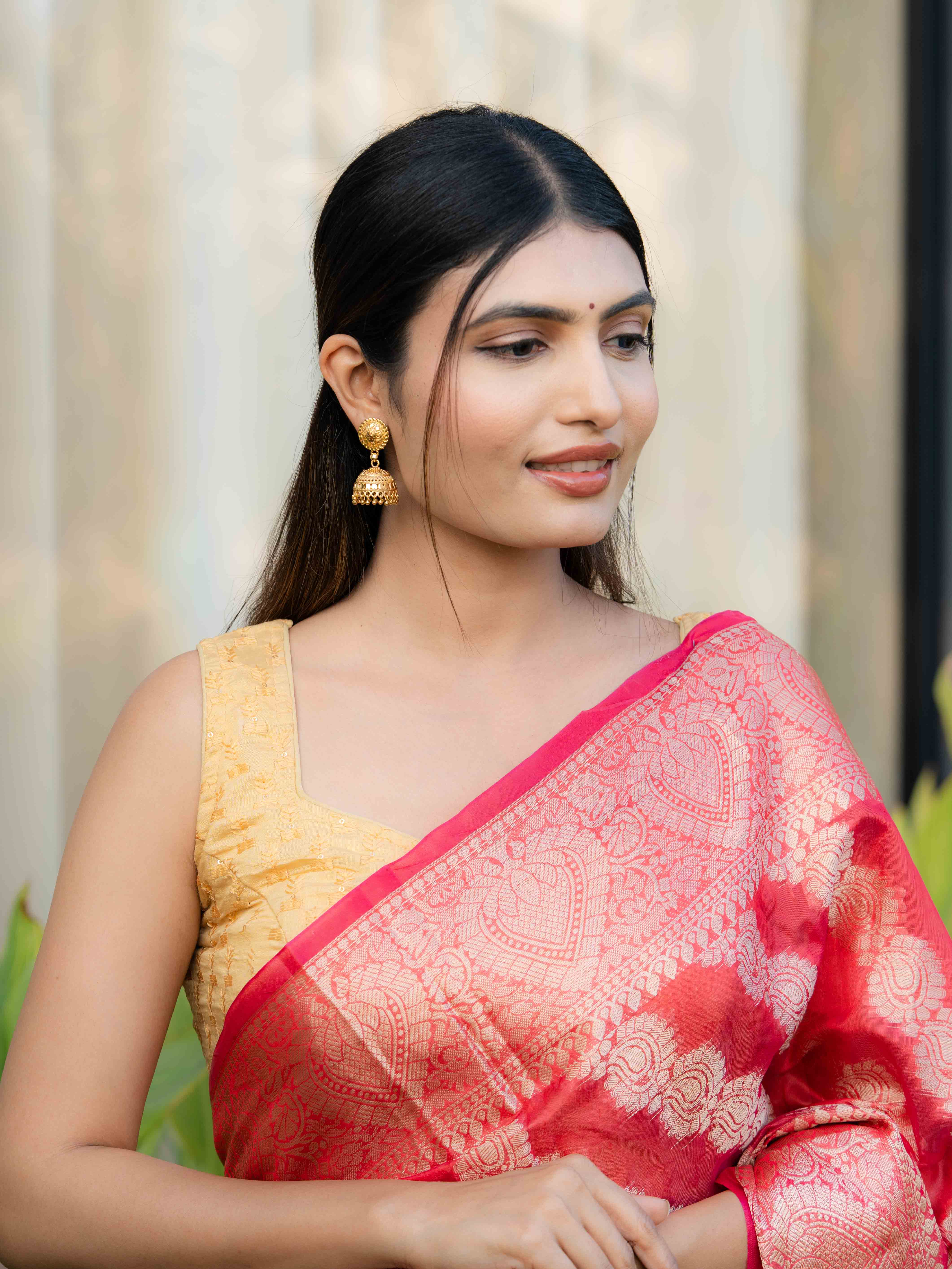 Navisha Gold Jhumkas - Image 4